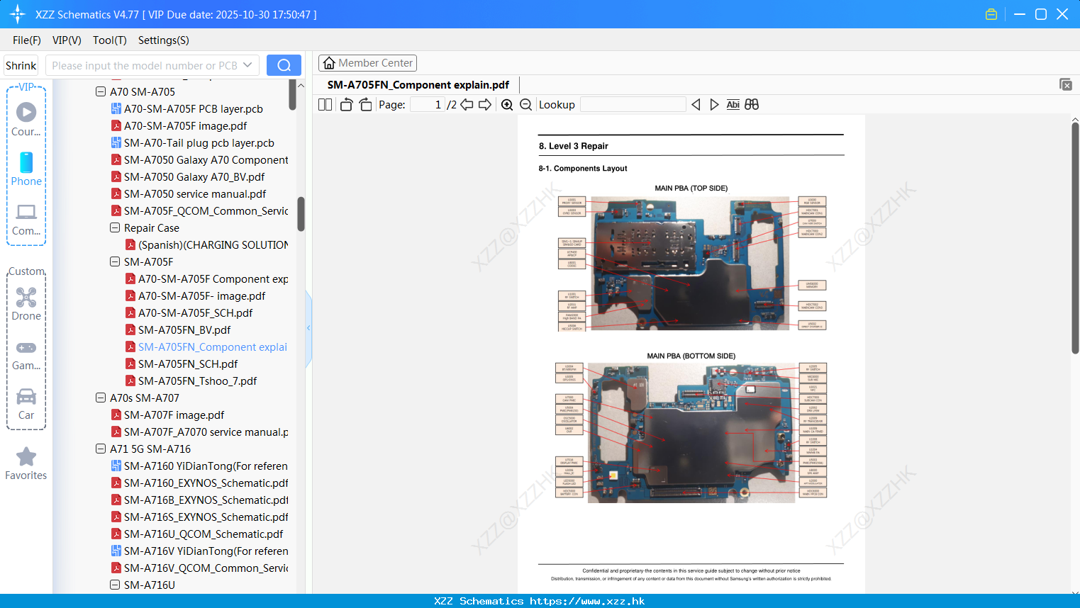 Samsung SM-A705FN_Component Explain